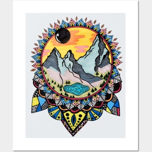 Mandala Mountain Posters and Art